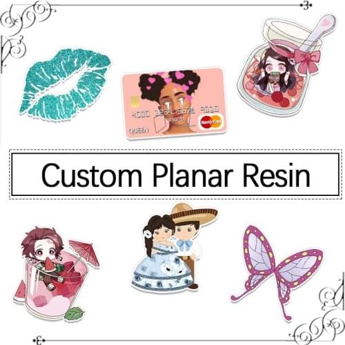 30/50pcs cartoon custom planar resin character planar resin