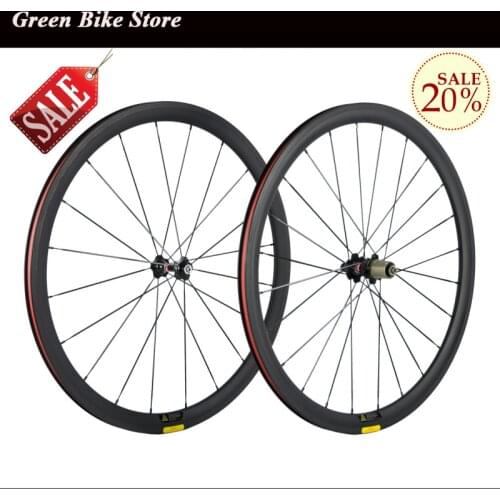 700C 38mm Clincher Ultra Light Carbon Wheels 23mm Width Racing Road Bike Wheelset in promotion