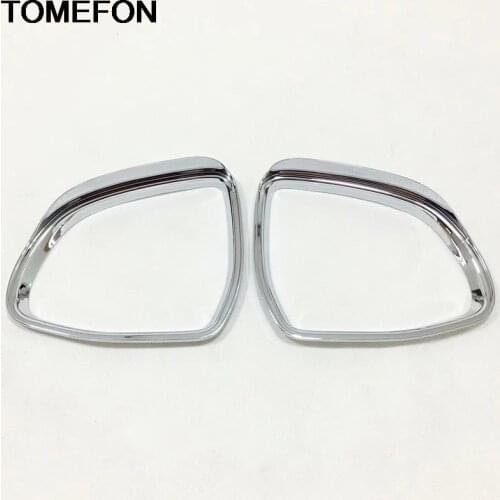 TOMEFON For BMW X5 F15 2014-2018 Door Rear View Mirror Eyebrow Rain Snow Shield Sun Visor Cover Trim Exterior Accessories ABS