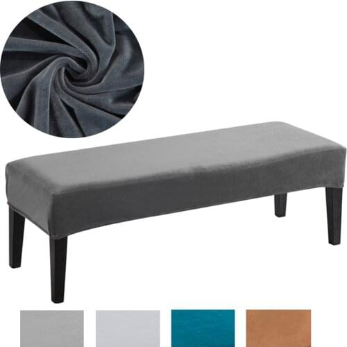 Stretch Jacquard Dining Bench Cover Removable Bench Slipcover Washable Bench Seat Protector Cover for Living Room Bedroom