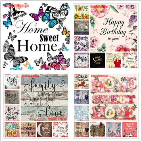 2019 top popular 5d diamond painting full square/round sweet diamond embroidery full set home dog diamond mosaic sale text home