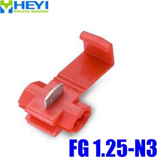 Good quality 100pcs/lot FG1.25-N3 RED Fast Scotch Lock Wire Electrical Cable Connectors Quick Splice Terminals