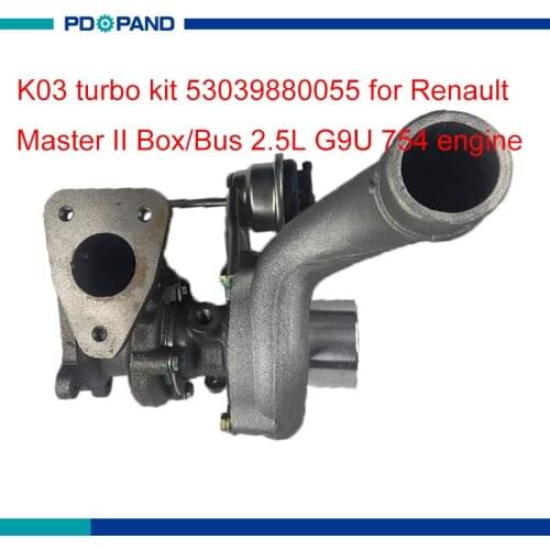 Engine turbo charger kit K03 turbocharger supercharger part for Renault Master 2.5 53039880055 53039700055 8200036999 8200715889