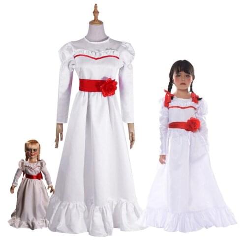 Halloween Costume The Conjuring Annabelle Creation Long Fancy Dress Adult / Kids