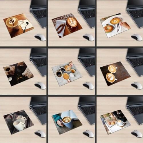 XGZ Laptop Cafe Square Mouse Pad Coffee Friends Party Afternoon Leisure Time PC Mat Business Talk Rubber Non-slip Universal