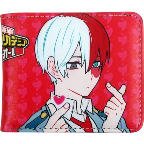 Wallet men anime My Hero Academia cosplay wallet card holder Zipper coin pocket new