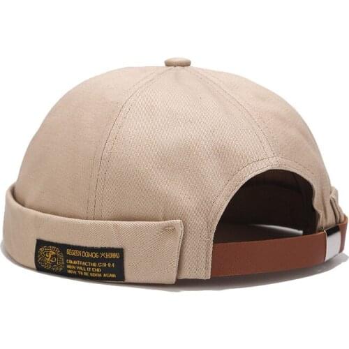 New Cotton Brimless Hats Hip Hop Beanie Skullcap Street Soild Color Women Men Acrylic Casual Solid Pumpkin Portable Melon Cap