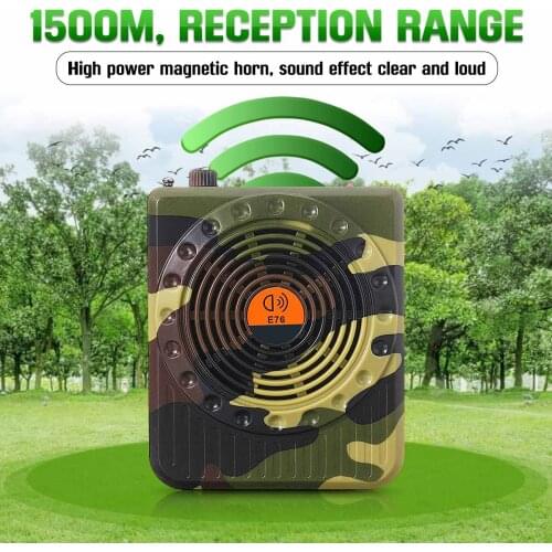 Hunting Speaker Remote Control Bird Caller Sound FM Radio MP3 Player Lanyard Kit Camouflage Hunting Decoy Accessories
