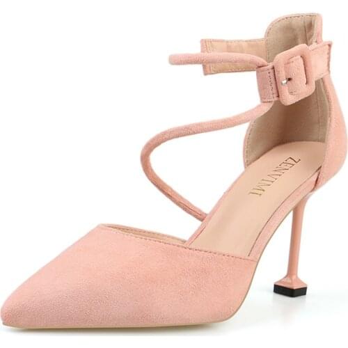 Luxury Women Pumps 2021 High Heels Two-Piece Sexy Pointed Toe Slip-on Wedding Party Brand Fashion Shoes For Lady Size Sandals