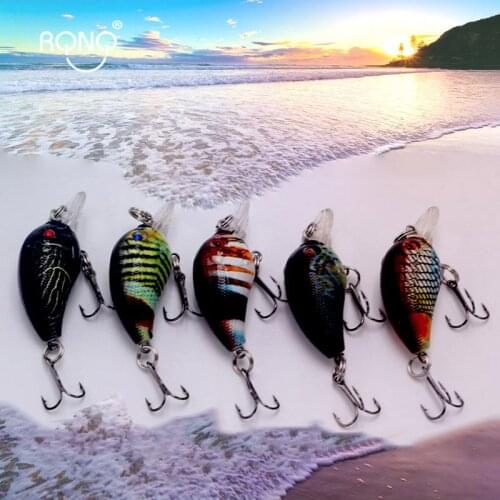 RQNQ 1PCS Mini 4.5cm 4.2g Multi Swim Bass Fishing Lures Artificial Hard Crank Bait Topwater Wobbler Fishing Crankbait Lure