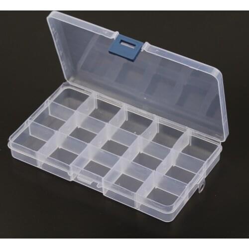 Casket for decorationjewelry box 15 Slots Case Craft Organizer Carrying Cases Storage Beads ( Adjustable) Jewelry Packaging Box