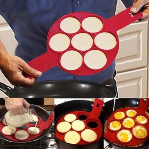 Silicone Pancake Maker Kitchen Accessories Ring Fried Egg Mold For Family Cooking Multiple Shapes 4 Holes Nonstick Baking Mold