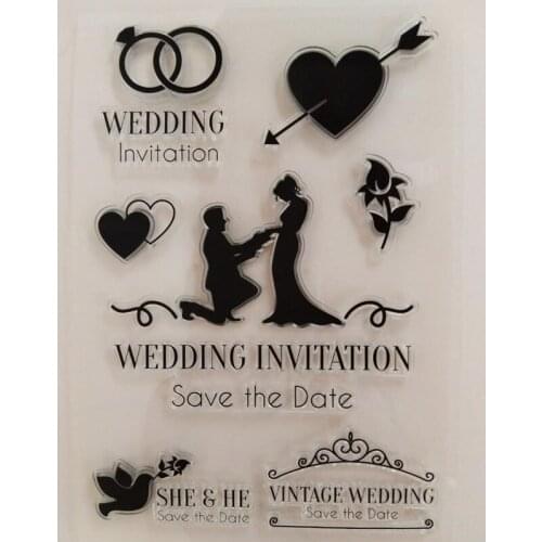 DIY Romantic Lovers Loving Heart Transparent Clear Silicone Stamp for Seal Scrapbooking Photo Album Decorative Clear Stamp