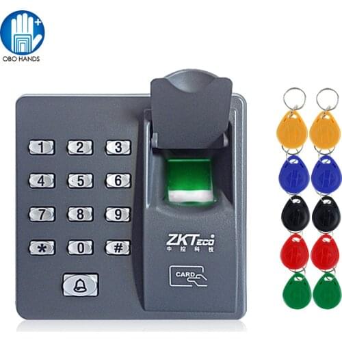 RFID Fingerprint Access Control Keypad Biometric Finger print Reader System Access Controller Keyboard Password + 10pcs Keyfobs