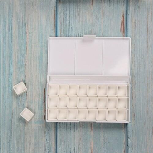 F3MA 12/24Grid Folding Moisturizing Watercolor Palette for artist Watercolor Oil Painting Paint Palette Tray Box Art Supplies