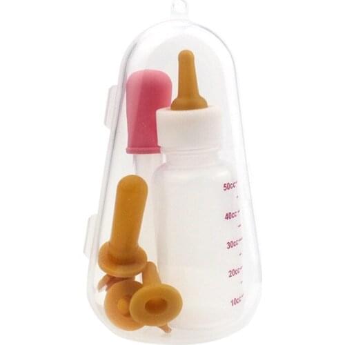 Pet Puppy Kitten Feeding Bottle/Medicine Feeder Set Cat Dog Bady Nursing Water Milk Feeder With Cleaning Brush Newborn Cat Drink