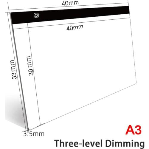 A4/A5 Size Three Level Dimmable Led Light Pad,Tablet Eye Protection Easier for Diamond Painting Embroidery Tools Accessories