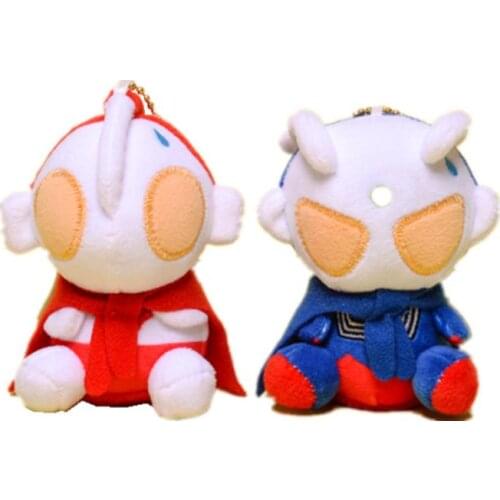 Japan Anime Q Version Ultraman Plush Doll Ultraman Zero Cute Doll With Cloak Plush Keychain Pendant Kids Toys Girls Gift