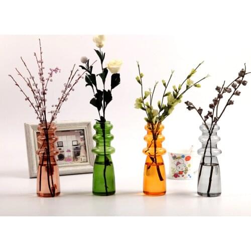 Colorful crystal fresh tabletop vase home decor nordic decoration home decoration vases glass vases for flower arrangements