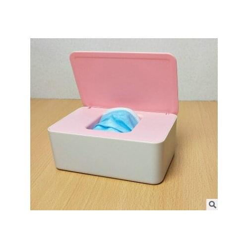 Storage Box, Small Household Desktop Ditty-Bag Storage Rack with Lid for Masks Wet Tissues