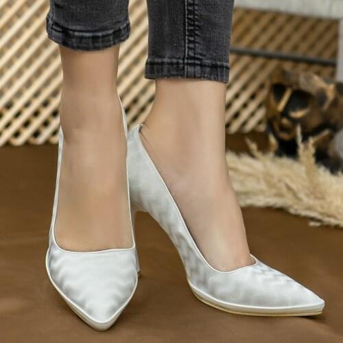 Tonar Lite White Suede High-Heeled Women 'S Shoes Spring Summer Elegant Style Casual Cool Casual New Season Daily