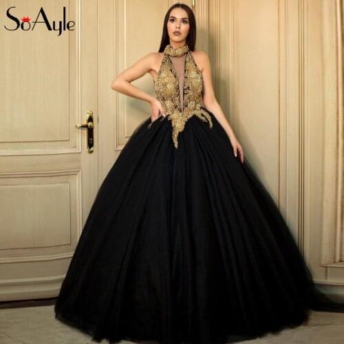 SoAyle Prom Dresses 2019 Graceful vestidos de gala Sleeveless Beaded Evening Dress Sexy Backless Ball Gown Prom Dress