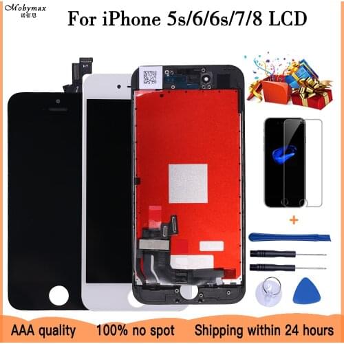 White Black for iPhone 5s 7 8 with 3D Force Touch Screen Digitizer Assembly No Dead Pixel lcd Display for 6 6s free Shipping