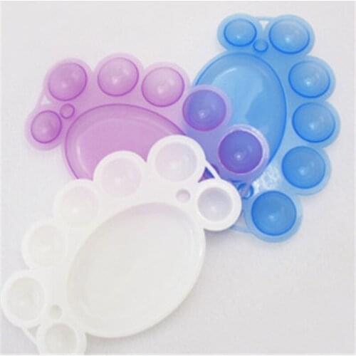 1pc little feet palette Special for blending acrylic paint Nail supplies Art Supplies Randomly shipped color palette