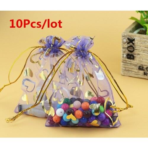 10Pcs/lot Dice Bags Tarot Drawstring Storage Bag Gadget storage Metal Dice Bags Organza Gifts Bags Polyhedral Dice Bags