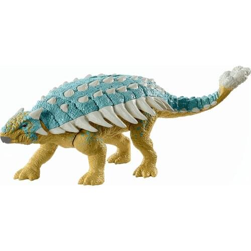 Original Jurassic World Sound Roar Attack Ankylosaurus Bumpy Camp Dinosaur Figure with Movable Joints Herbivore Toys for Boys