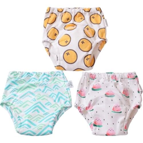 3Pcs Reusable Baby Kids Infant Potty Training Pants New Waterproof Cloth Diaper Nappies 4 Layers Waterproof Shorts Underwears