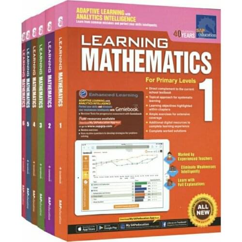 6 Pcs/Set Sap Learning Mathematics Book Grade 1-6 Children Learn Math Books Singapore Primary School Mathematics Textbook