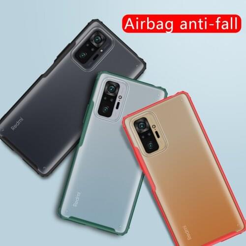 Case on redmi note 10 pro max bumper cover for xiaomi readmi not 10pro note10 plus protective phone back coque bag tpu pc matte