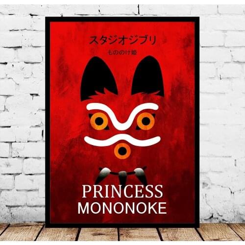 Hayao Miyazaki Princess Mononoke Anime Poster No Frame