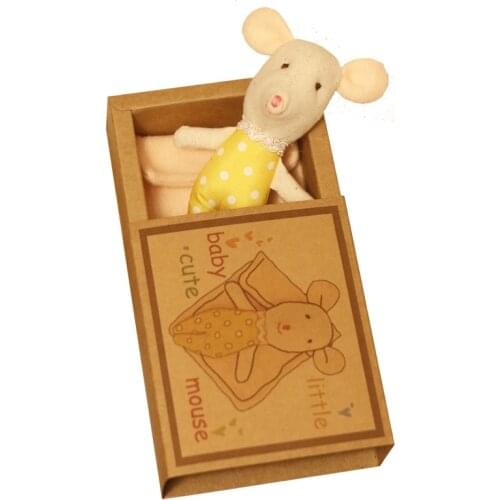 Cute plush toys little mice doll 13cm dollhouse stuffed animal mouse plush doll christmas gift for kids