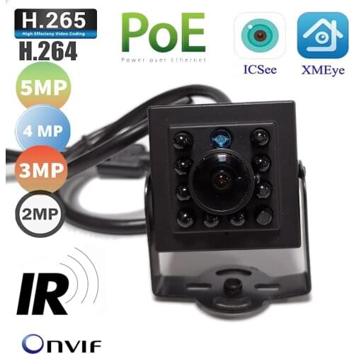POE MINI IR IP Camera HD 2MP 3MP 4MP 5MP 48V POE 940NM Night Vision Surveillance Onvif P2P Network Cam for Car&Vehicle Fleet