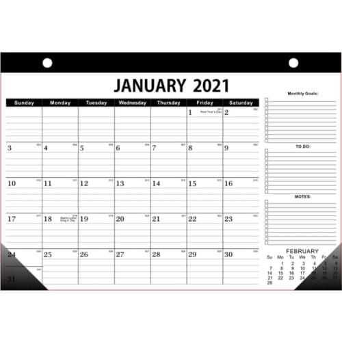2021 Desk Calendar 18 Months Monthly Planner Memo Daily Agenda Office