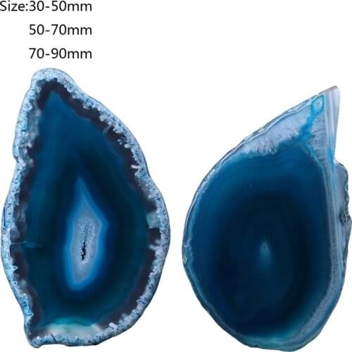 Natural Agate Geode Polished Irregular Crystal Slice Stone DIY Pendant Mineral Home Decoration