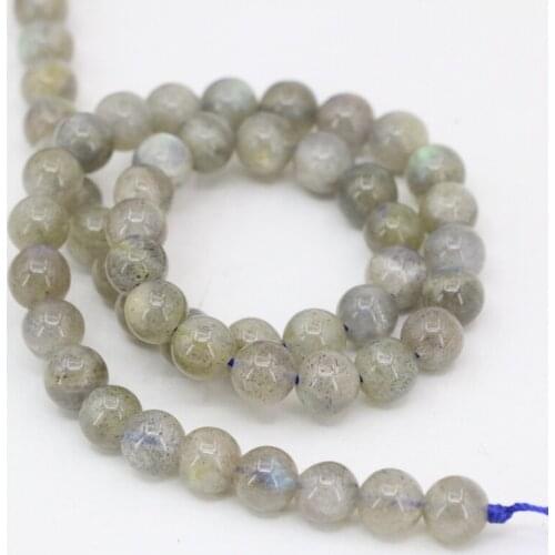 Fit diy necklace bracelet jewelry finding 4 6 8 10 12 14mm A+ natural stone labradorite round loose beads accessories 15" B3469