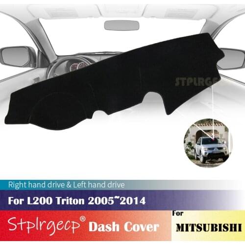 For Mitsubishi L200 Triton 2004-2014 Anti-Slip Dashboard Cover Protective Pad Car Accessories Sunshade Carpet 2012 2011 2010