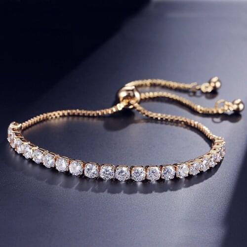 BC Charm Adjustable Stainless Steel Bracelets Men Cubic Zirconia Iced Out Bracelet&Bangle for Women Wedding Party Jewelry Gift