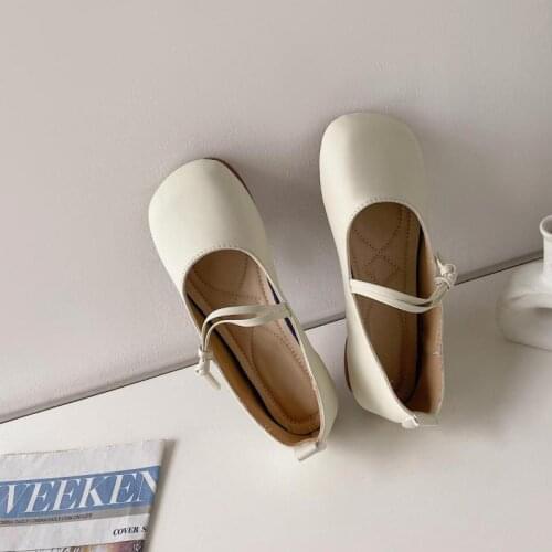 Womens Sandals Ladies Shoes Summer 2021 Round Toe Summer Sandals Genuine Leather Woman Flats Sandals Solid Color