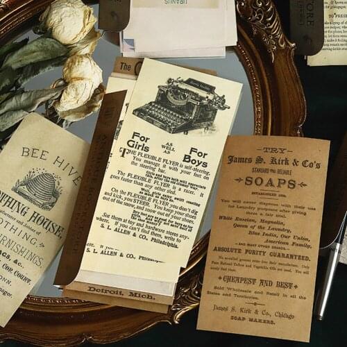 Creative 60 Sheets Old Book Pages Material Paper Junk Journal Planner Scrapbooking Vintage Decorative DIY Craft Background Paper