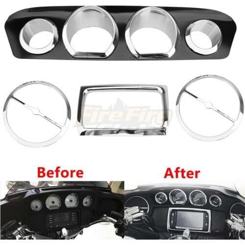 Motorcycle Inner Fairing Trims Gauge Radio Speaker Cover Trim For Harley Touring Electra Glide FLHT Street Glide FLHX 14-20