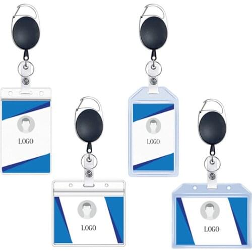 Retractable Badge Holder Lanyard ID Card Holder Business Credit Cards Bank Bus Card Holder Case Nursing Accessories Badges Set