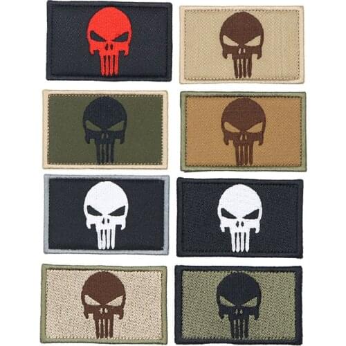 Embroidery Stickers Skull Embroidery Cloth Standard Armband Stripes Badge Set Backpack Badge Bandage Decal