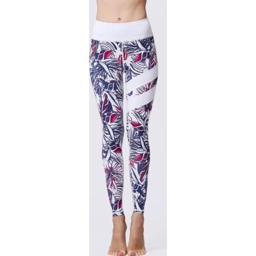 Women Print Fitness Leggings High Waist Push Up Yoga Pants Workout Tummy Control Tights Sportswear Running Trousers,ZF541