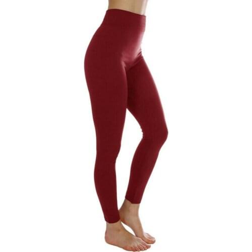 Women Autumn Winter High Waist Stretch Fleece Lined Legging Fitness Running Sports Trousers Women Winter Thermal Warm Length