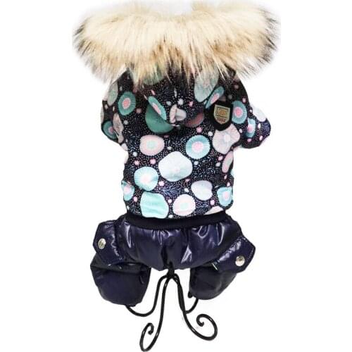 Winter Windproof Waterproof Pet Dog Clothes European American Style New Cotton Coat Winter Coat Thick Down Jacket Pet Clothes