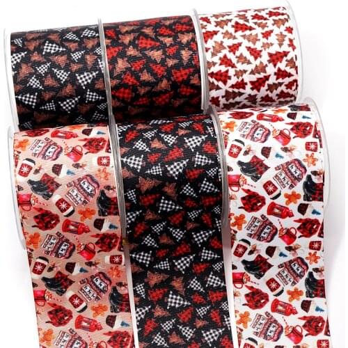 10 Yards Cartoon Ribbons Printed Grosgrain Ribbon For Hair Bows DIY Crafts Handmade Accessories 48384